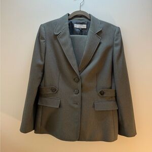 Tahari Gray Suit With Detailed Blazer